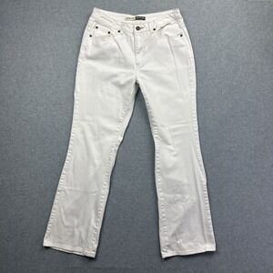St. John's Bay Women's Stretch Bootcut White Jeans Size 6